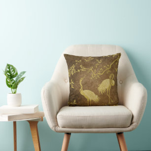Coussin Motif artistique de grues élégantes Oiseaux grue