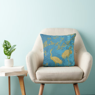 Coussin Motif artistique de grues élégantes Oiseaux grue
