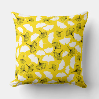Coussin Motif artistique élégant et réversible Ginkgo Bilo