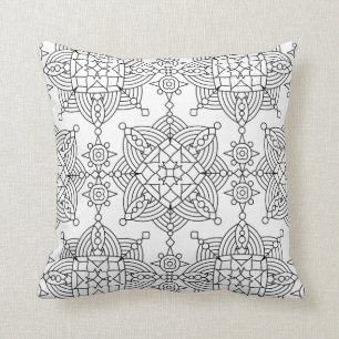 Coussin Motif Artsy tribal inspiré