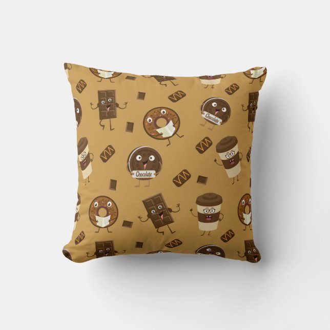 Coussin Motif au chocolat (Recto)