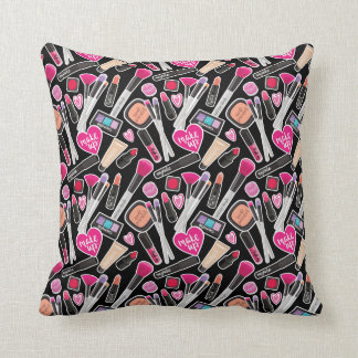 Coussin Motif au néon de maquillage