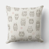 Coussin Motif avec chouettes (Verso)