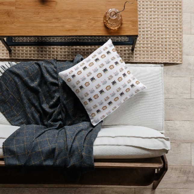 Coussin Motif avec de mignonnes têtes de chat (Créateur téléchargé)