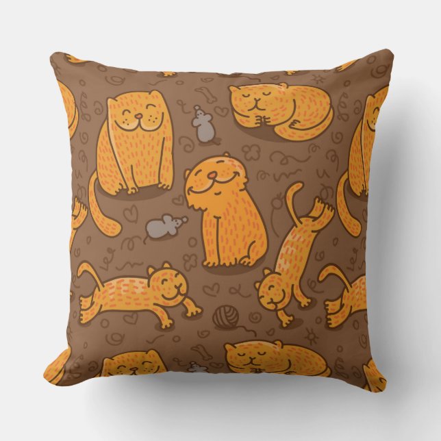 Coussin Motif avec des chats (Recto)