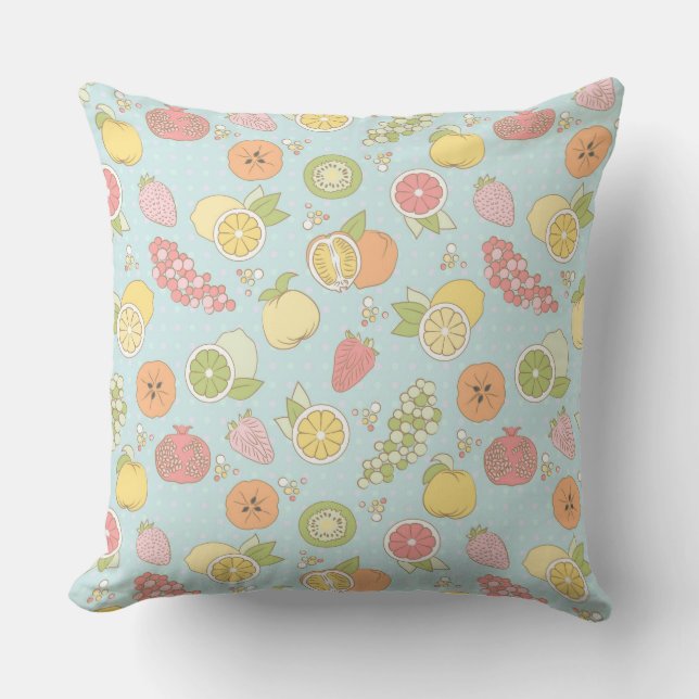 Coussin Motif avec des fruits et des baies (Recto)