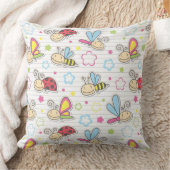 Coussin motif avec des insectes (Couverture)