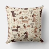Coussin motif avec les chiens mignons (Verso)