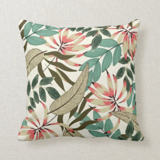 Coussin Motif avec Plantes verts lumineux Feuilles