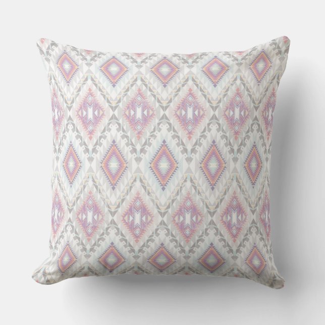 Coussin Motif aztèque géométrique abstrait (Recto)