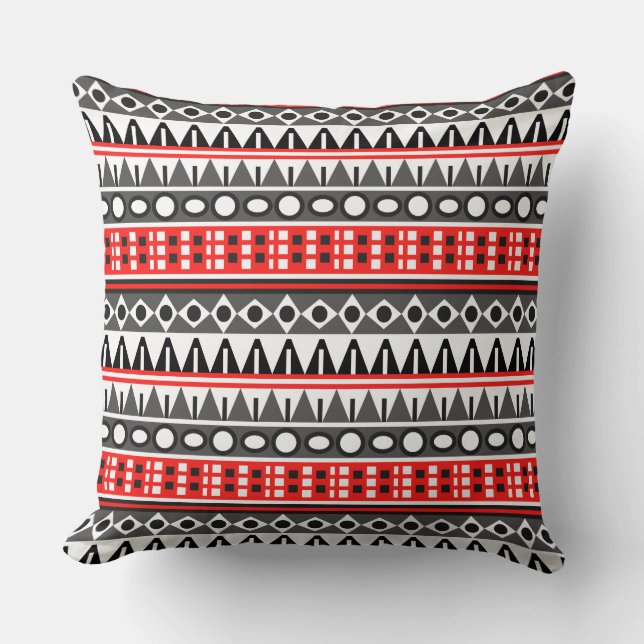 Coussin motif aztèque indigène (Recto)
