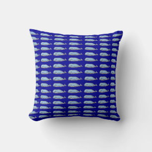 Coussin motif baleines de mer