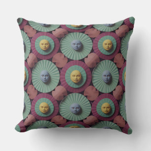 Coussin Motif batik 3D en treillis spirale Kala