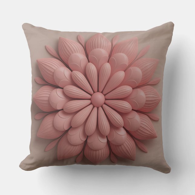 Coussin Motif Batik 3D Gunungan Petal Echo (Recto)