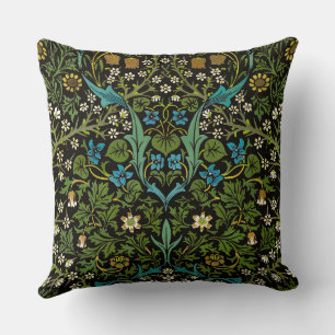 Coussin Motif Blackthorn Vintage Fond Noir de Morris