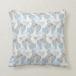 Coussin Motif blanc d'oies