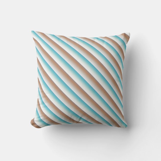Coussin Motif blanc orange doux (Recto)