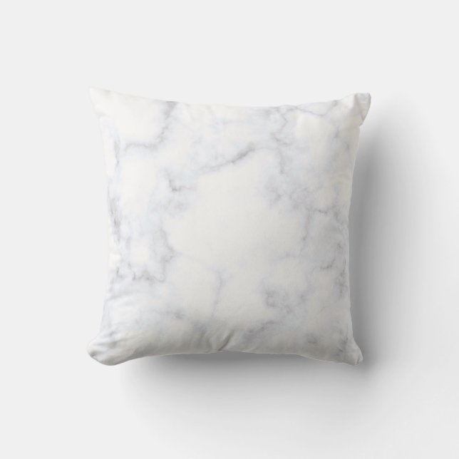 Coussin Motif blanc texture marbre (Recto)
