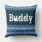 Coussin Motif bleu (Verso)