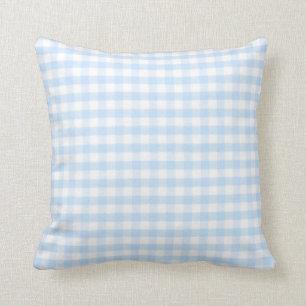 Coussin Motif bleu-clair de guingan