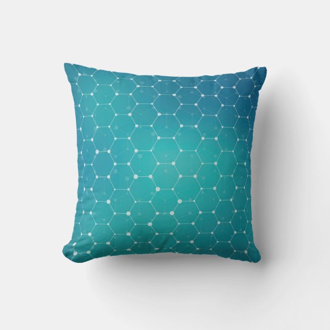 Coussin Motif bleu d'ADN de Teal (Recto)