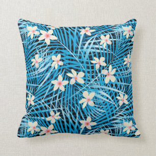 Coussin Motif bleu de palmettes