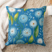 Coussin motif bleu de pissenlit (Couverture)