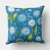 Coussin motif bleu de pissenlit (Verso)