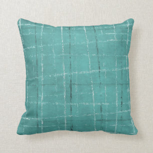 Coussin Motif bleu de plaid d'Aqua