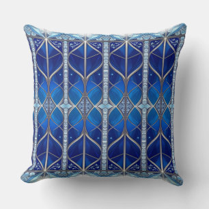 Coussin Motif Bleu Décoratif