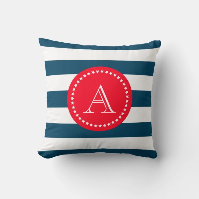 Coussin Motif bleu et blanc (Recto)