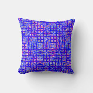 Coussin Motif bleu et rouge coloré Accueil / Patio