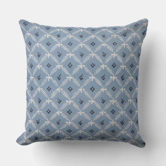 Coussin Motif bleu géométrique
