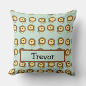 Coussin Motif bleu lion mignon (Recto)