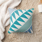 Coussin Motif bleu triangle Abstrait (Couverture)