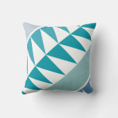 Coussin Motif bleu triangle Abstrait (Verso)