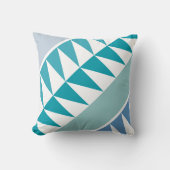 Coussin Motif bleu triangle Abstrait (Recto)