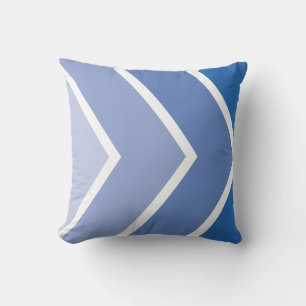 Coussin Motif Blue Ombré Chevron