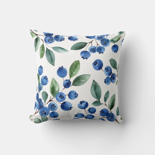 Coussin Motif Blueberry (Recto)
