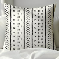 Motif bohème tribal aztèque noir et blanc