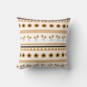 Coussin Motif Boho triangle de bordure
