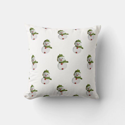 Coussin Motif Bonhomme de Neige (Recto)
