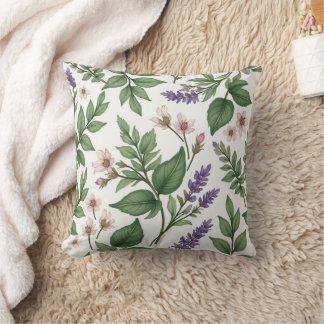 Coussin motif botanique