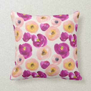 Coussin Motif botanique d'aquarelle