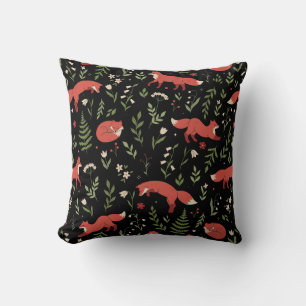 Coussin Motif botanique du renard boisé