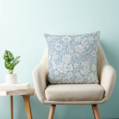 Coussin Motif botanique floral blanc (Chaise)
