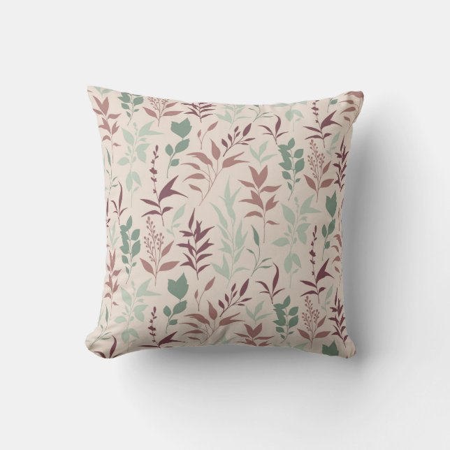 Coussin Motif botanique Pastel (Recto)