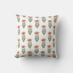Coussin motif botanique sans couture avec des fleurs