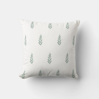Coussin motif botanique simple de vecteur avec des plantes