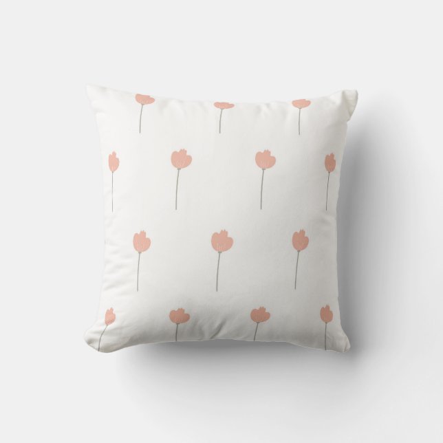 Coussin motif botanique simple et sans couture avec des fl (Recto)